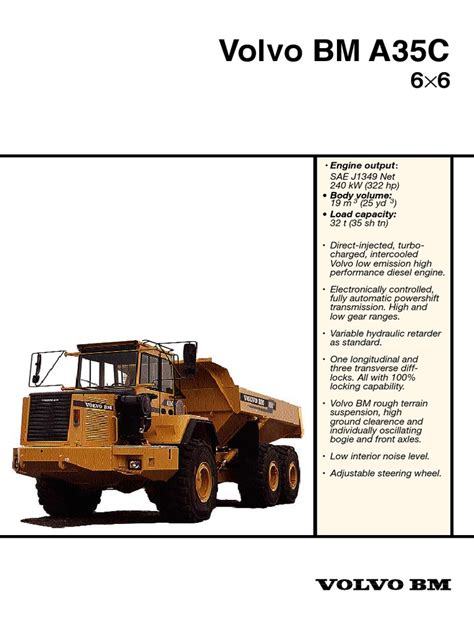 Spesifikasi Volvo BM A35C .